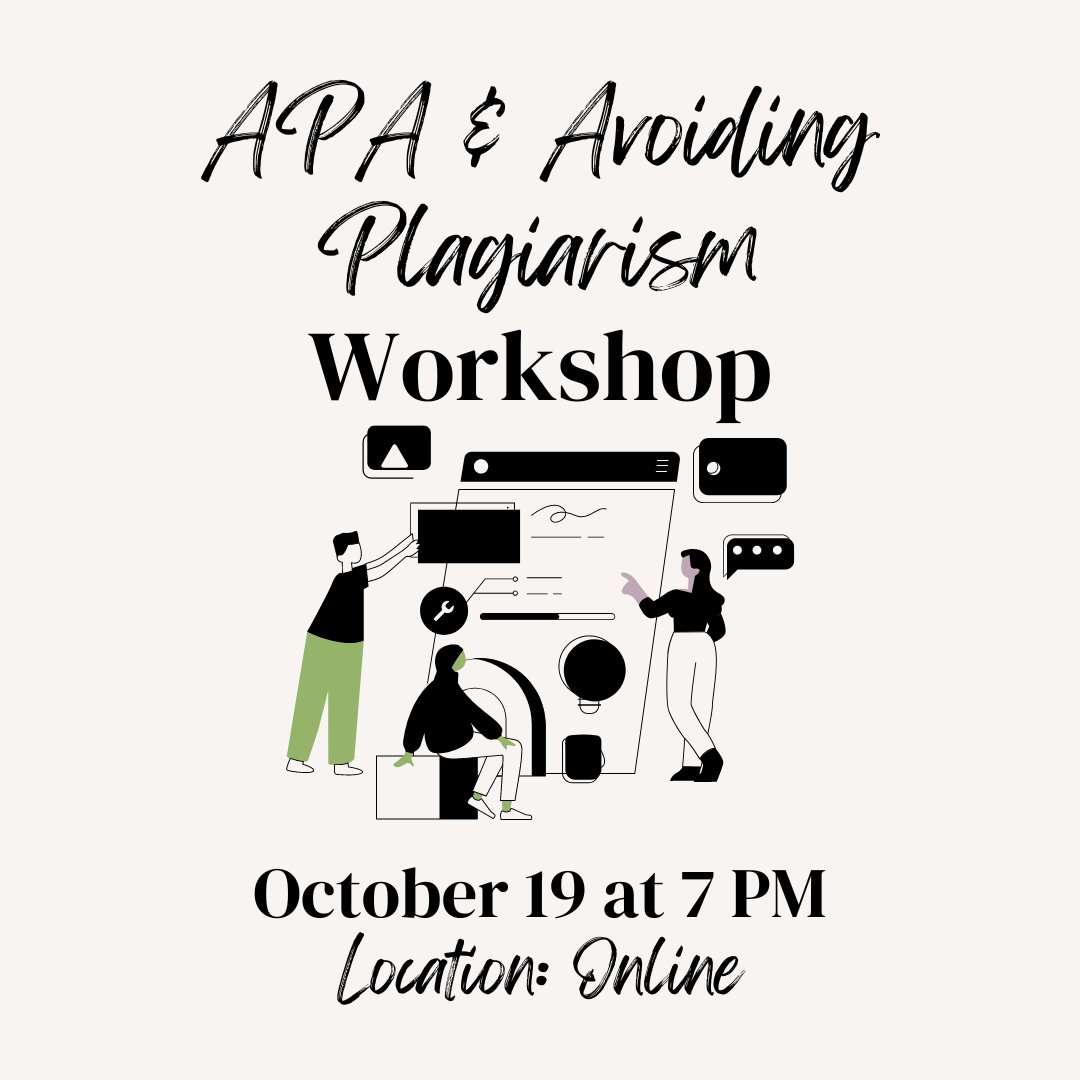 VCUWritingCtr's tweet photo. This week's Writing Center workshops:

-Structuring Your Writing for Your Audience on Oct 17 at 3 pm
-APA &amp; Avoiding Plagiarism on Oct 19 at 7 pm
-Personal Statement on Oct 21 at 4 pm

#vcu #virginiacommonwealthuniversity
#vcuwritingcenter #vcuwritestuff #vcurams #vcu2026 https://t.co/Kq0Iqr16gJ