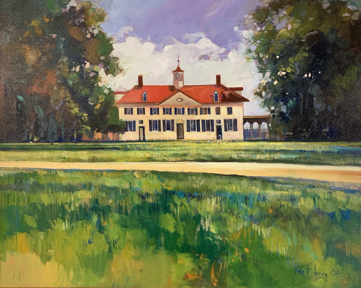 BroadwayFrames's tweet photo. With the weather clearing up, we hope you enjoy the outdoors- we think Fall in Virginia is one of the best times of the year!

Featured: Ken Strong, 'Mount Vernon', Oil on Canvas, 24" x 30". https://t.co/tRu7F743sm