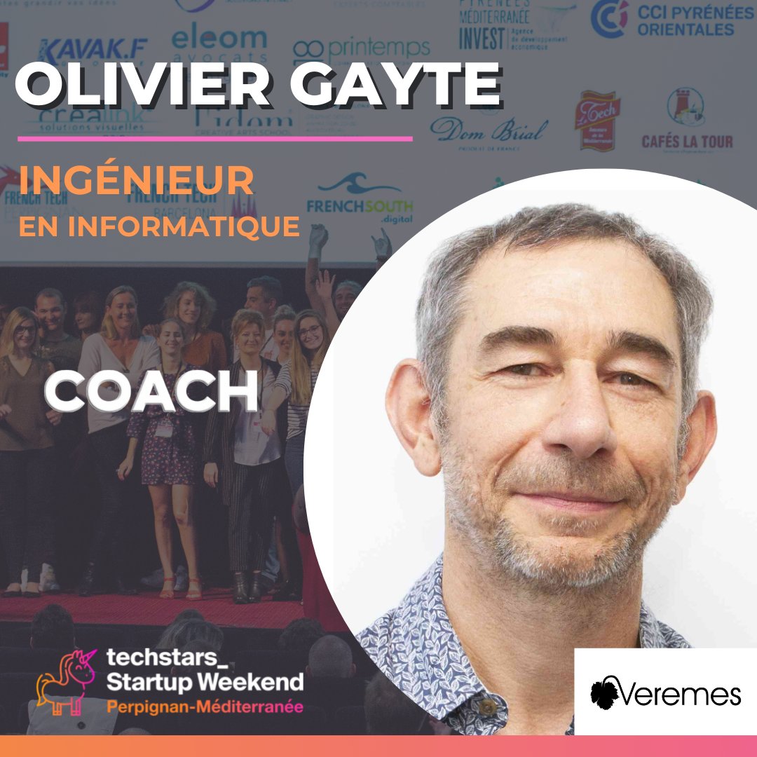 SWPerpi's tweet photo. [SUPER COACH #SWPERPI 💪]

🔎 Aujourd'hui on vous présente Olivier Gayte, notre super coach #swperpi.

🦄 Il vous donne rendez-vous le 14, 15, 16 octobre à la Cité Digitale du Soler pour créer votre startup en 54 heures top chrono ! https://t.co/31uACXylwA
