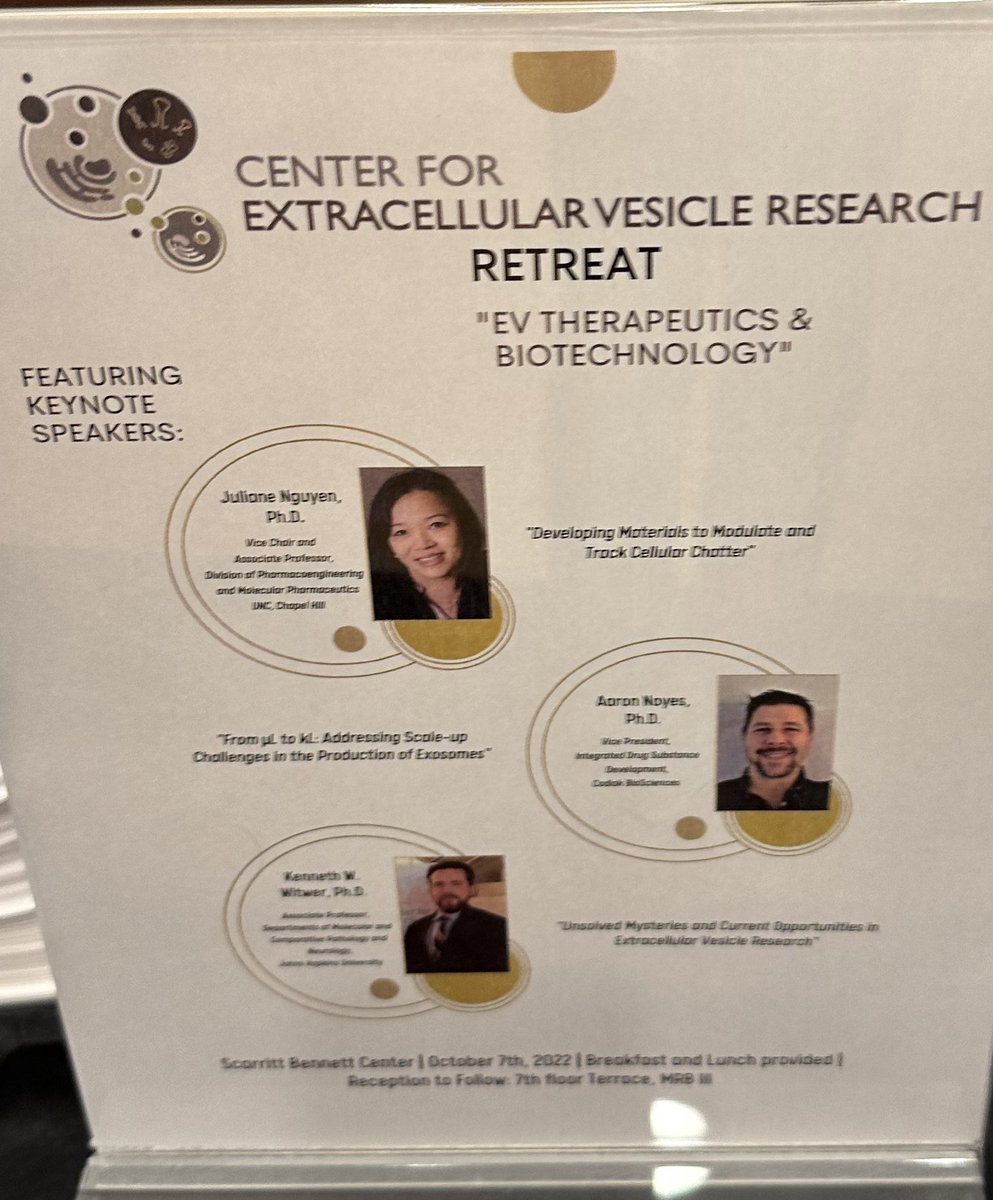 KennethWWitwer's tweet photo. The retreat of the Center for EV Research @VU_EVresearch @VanderbiltU is about to get underway on a beautiful morning in Nashville…but what are all those buttons? #BuzzButtons? #jeopardy? #ExtracellularVesicles #EVsAreFun @AWeaverLab @IsevComms https://t.co/PF2cfFANJ5