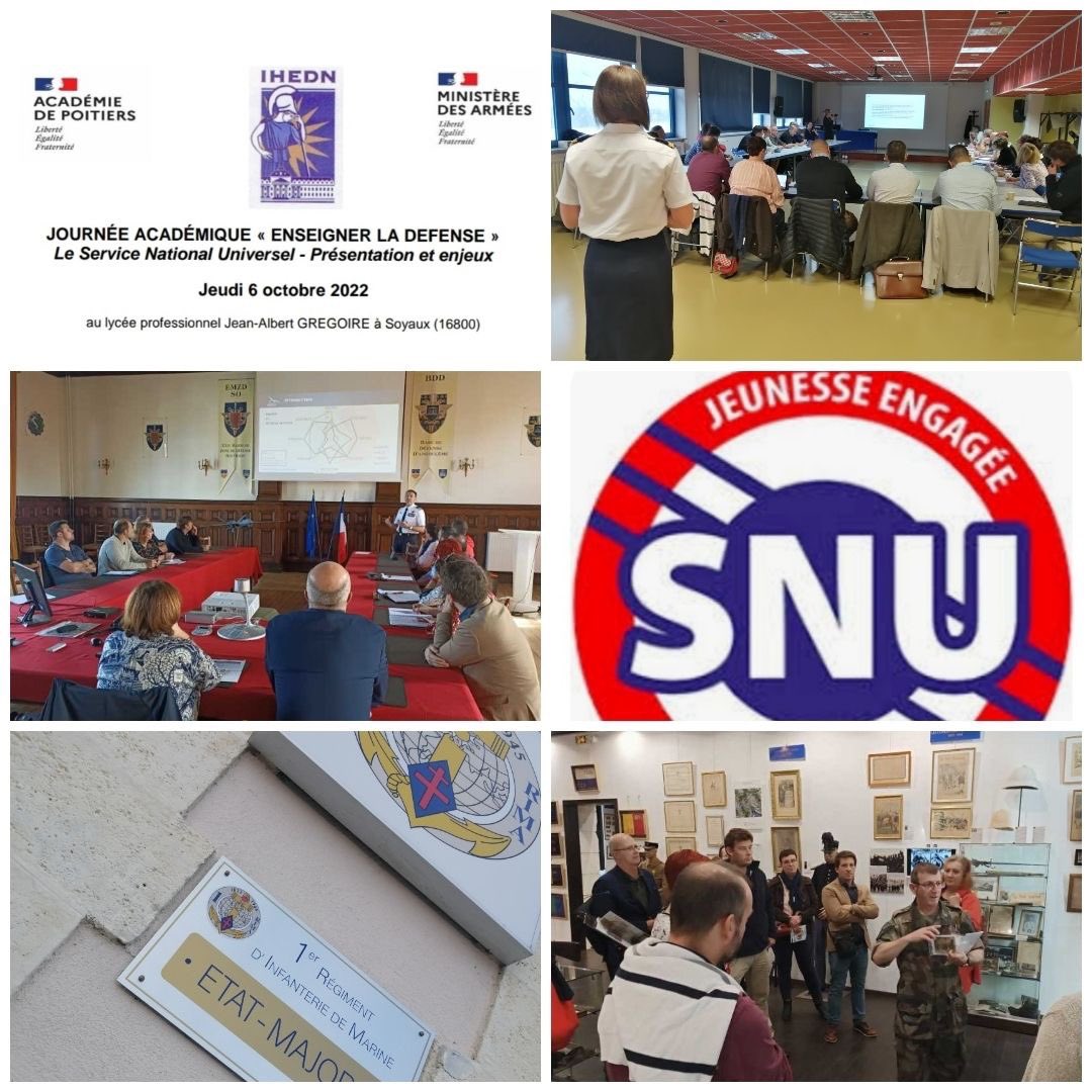 Guilbertsteph86's tweet photo. Jeudi 6 octobre 2022, enseignement défense au profit de 36 enseignants  @academie de Poitiers, sur le SNU et les enjeux de La Défense. Journée agrémentée d’une visite de la salle d’honneur du  @1er_RIMa et présentation des Drones @armeedelair par la @dmd16 #armeesjeunesse #csnjpo https://t.co/IDBw11zfiw
