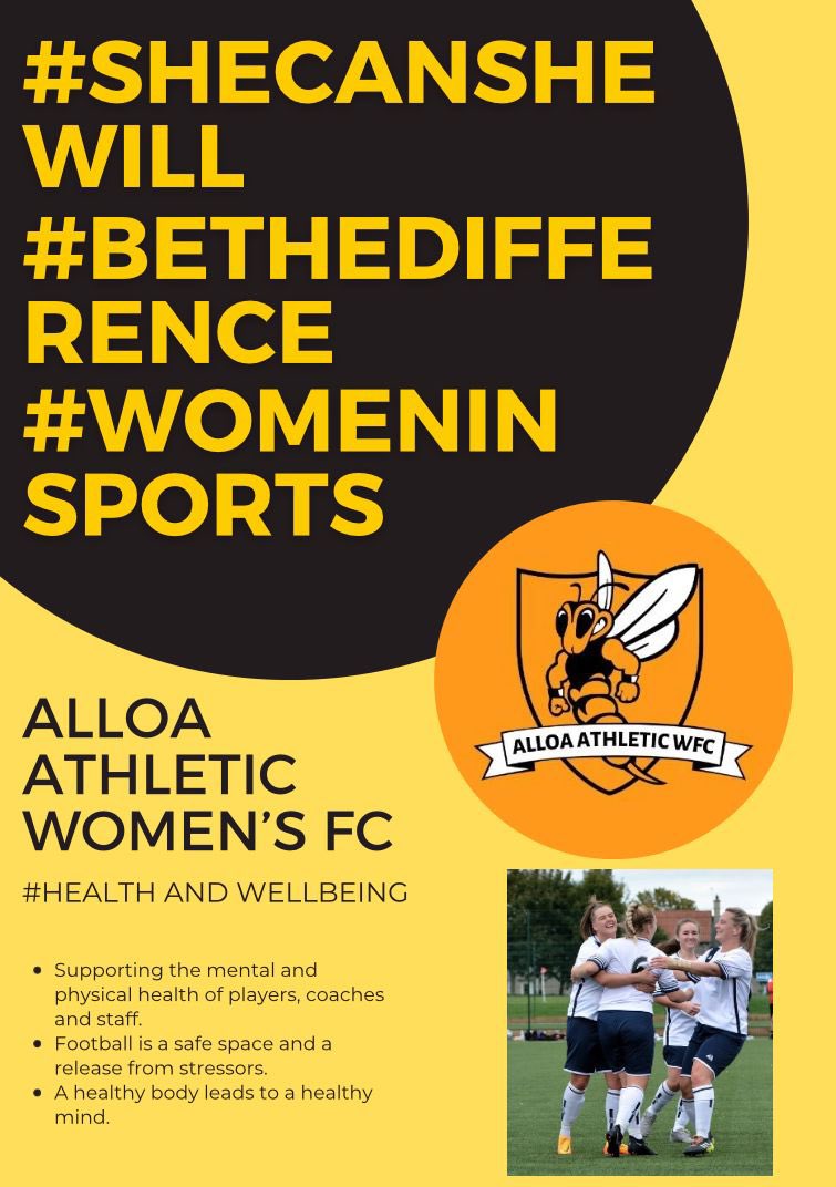 AlloaAthWFC's tweet photo. #HealthAndWell -Playing football is good for your mental and physical health⚽️
Playing football is a great way to get physically fit. A regular kick about can also lead to improved mental health, social confidence and a sense of purpose. 🧡🖤
#SheCanSheWill #BeTheDifference https://t.co/kjgxiT9BLV