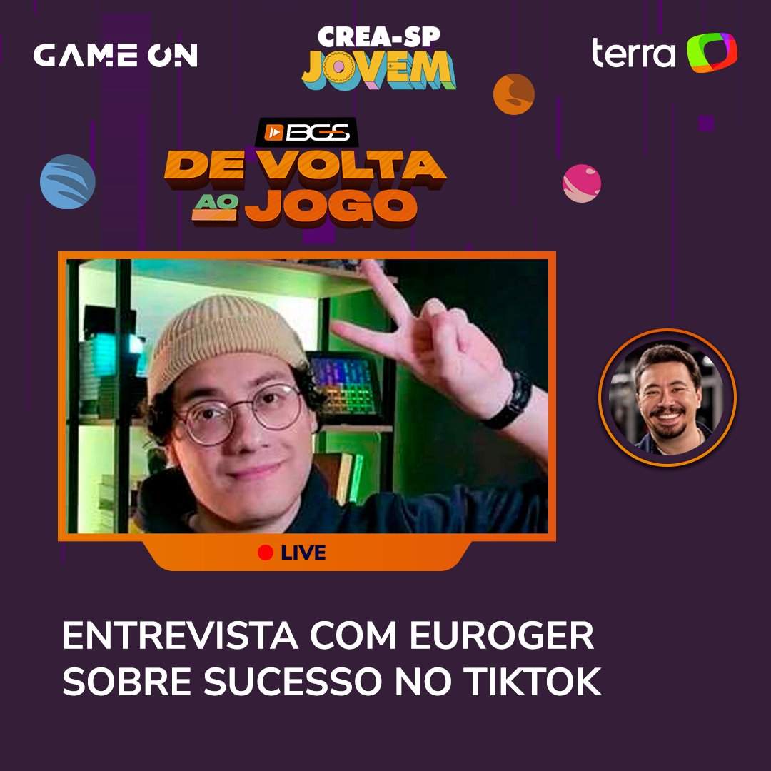 O ONGG POP é o novo programa de <a href="/pablomiy/">pablo garcia</a>! Foco em conversas descontraídas com nomes famosos da cultura pop. 😍

A estreia é hoje, direto da BGS 22, entrevistando o <a href="/euroger__/">Roger Alves</a> , que bomba no TikTok gamer. 🔥

Participe ao vivo!
📺twitch.tv/terragameon
🕕18:00

#BGS22 #TikTok