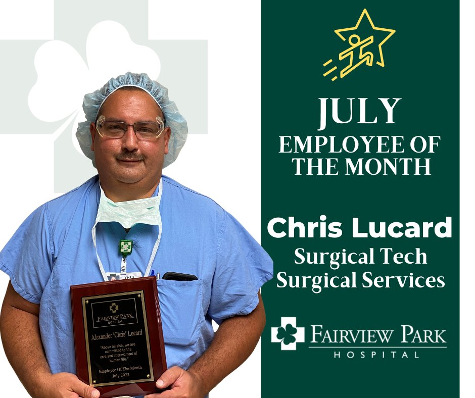 FPHospital's tweet photo. Congratulations to our July Employee of the Month, Chris Lucard! https://t.co/TqaqhWGR4W