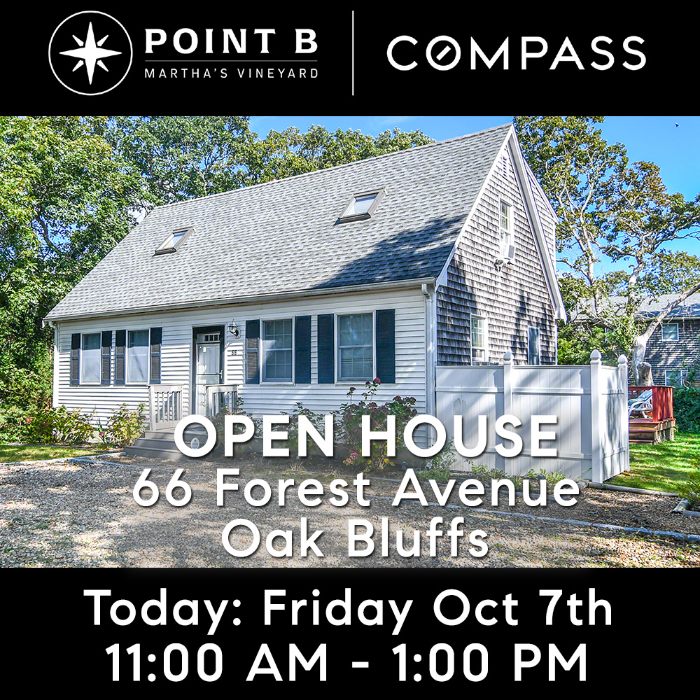 pointbrealty's tweet photo. Holiday Weekend Open House in Oak Bluffs - Classic Cape 4 BR / 2 BA. Strong rental history. Just Listed by Point B Compass agent Jennifer DaSilva
- 66 Forest Avenue, Oak Bluffs
- Friday, Oct 7th (Today)
- 11:00 AM - 1:00 PM
- Listing Details: https://t.co/4t2DjI1LpA https://t.co/Pyf0r5YICH