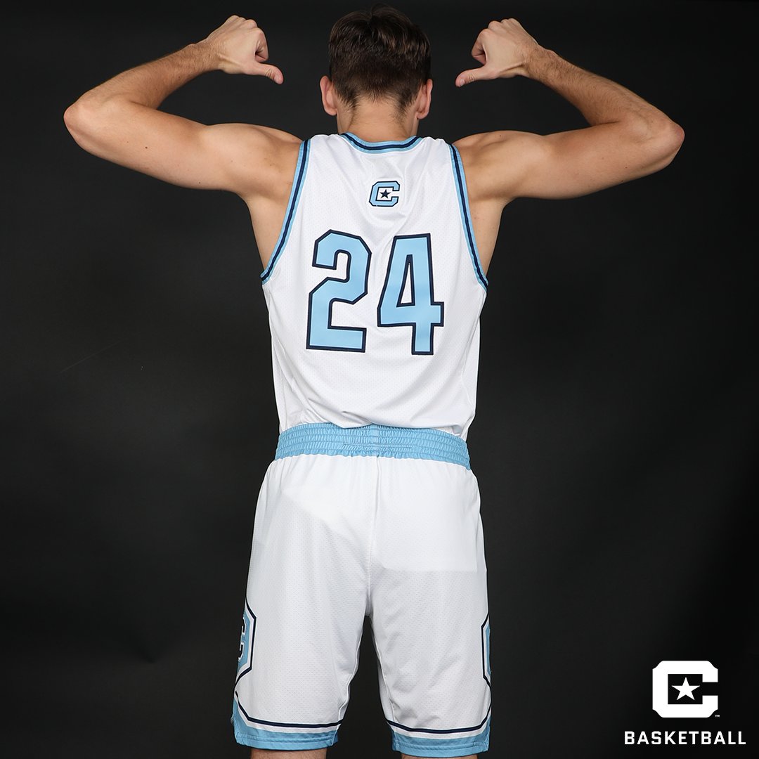 𝗧𝗛𝗘 𝗻𝗲𝘄 𝗹𝗼𝗼𝗸 𝗳𝗼𝗿 𝟮𝟬𝟮𝟮-𝟮𝟯! #TogetherWeAttack

We'll be flashing these whites plenty of times in McAlister Field House with our touch of infantry blue! We can't resist either to tell you the return of a three-letter word on our threads that completes our brand!