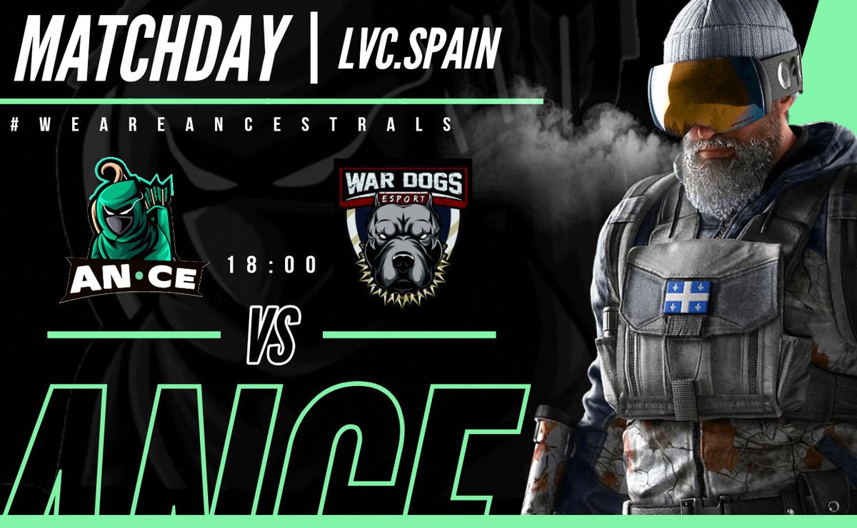 📢 [ #MATCHDAY ] R6 

Si no teníais plan para esta tarde, os avisamos de que hay partidazo hoy para ver !!! 

🆚 | #wardogs
⏰ | 18:00 
🏆 | #LVC_Spain