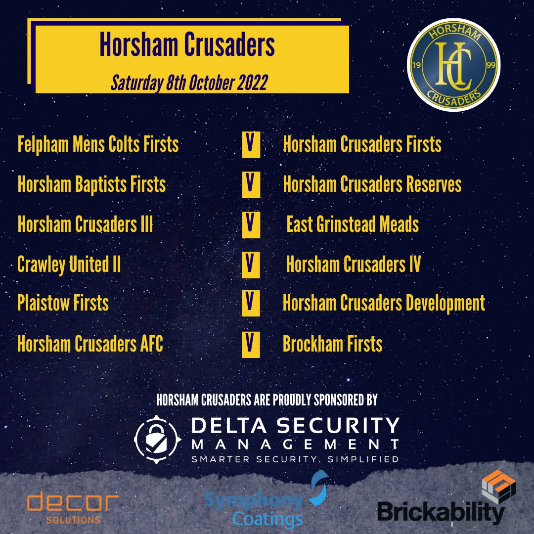 HCrusadersFC's tweet image. 🔵🟡Massive Saturday for Horsham Crusaders coming up! All 6 Saturday teams in action for the first time! 6! Yes 6 teams! 😲👏 Good luck to all sides and players involved! COME ON BOYS!  #UTC #UpTheCrusaders 💪🤞⚽️