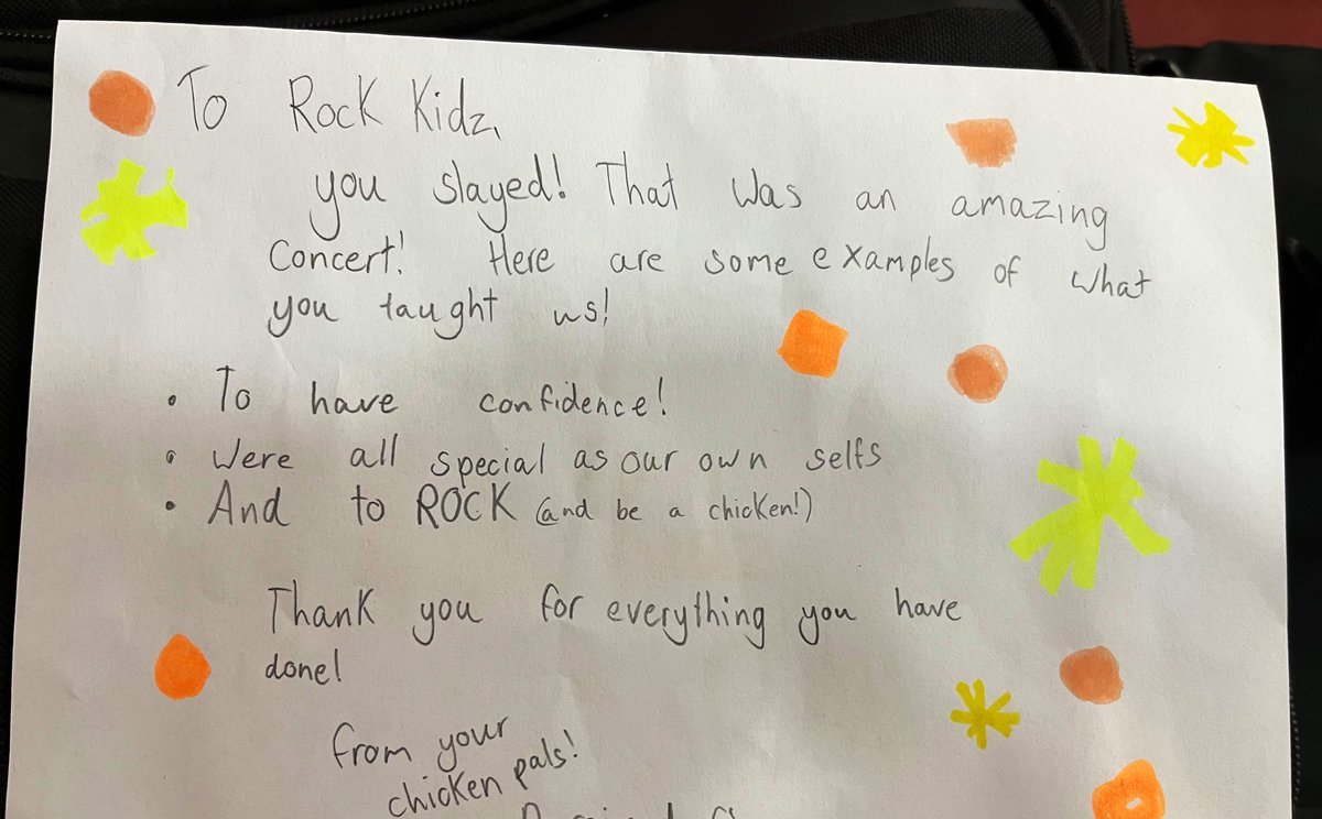 RockKidzUK's tweet photo. We’ve had an amazing day at Cronk Y Berry Primary school on the #IsleOfMan 🇮🇲

Check out this note from some students 🙌🏻 https://t.co/R50U19sKPm