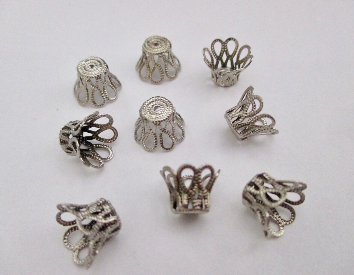 BySupply1's tweet photo. Bead Caps 8 Small Brass Antique Silver Attractive Filigree Silver Bead Caps Organic Filigree Lot of 8 by BySupply https://t.co/TNBP9VDOvF #Etsy #bysupply #SmallBeadCaps https://t.co/rduPFKr12Q