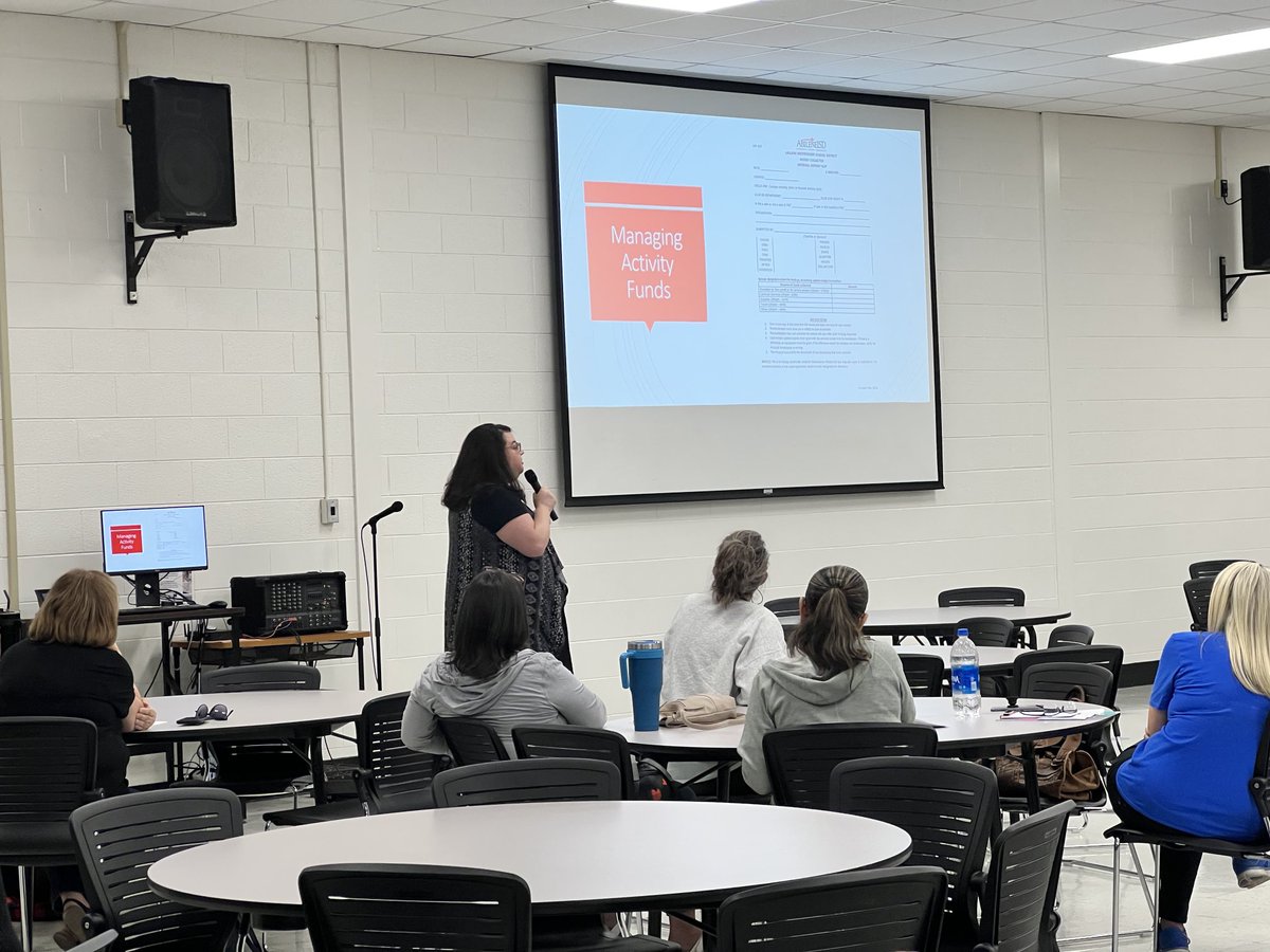 Super proud of our Director of Fiscal services, Jennifer Hinds, and her team, pouring into our secretaries and bookkeepers! #PowerupAISD