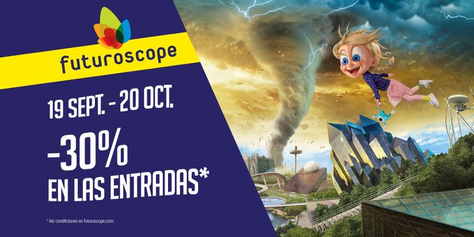 Futuroscope_ES's tweet photo. ¡Todavía estás a tiempo de visitar el parque un 30% más barato! 🤩¡Que no te lo cuenten! 
Más info👉 https://t.co/Ks2Fba5zeX https://t.co/Ln5I5QmBut