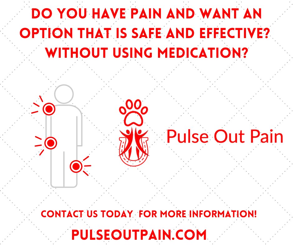 PulseOutPain's tweet photo. Pain relief without medication!  Contact us today!
#pemf #pemftherapy #magnawave #equinetherapy #pulseequine #wellness #magnawavelove #painrelief  #physicaltherapy #holistichealth #equinemassage #pulsedelectromagneticfieldtherapy #health #healing https://t.co/PRfRTMov2r