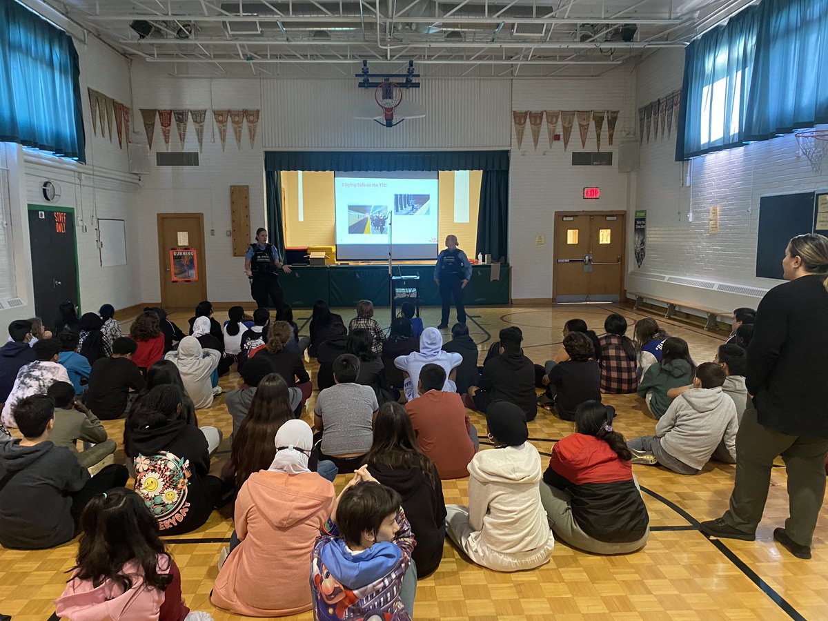 RohanRobinson11's tweet photo. Thank you to the TTC special constables who came to Wexford for the transit safety presentations. You were informative and fun. Our students were thrilled. @LizBHolder @LC3_TDSB @TTCNewsroom @WexfordPS_TDSB https://t.co/XrjCgwbsHm