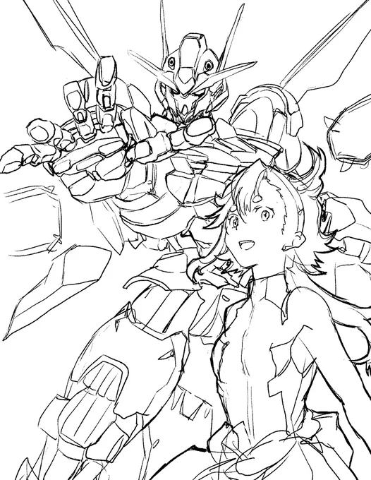 ガンダム/水星の魔女
ラフ
#水星の魔女 
#G_Witch 