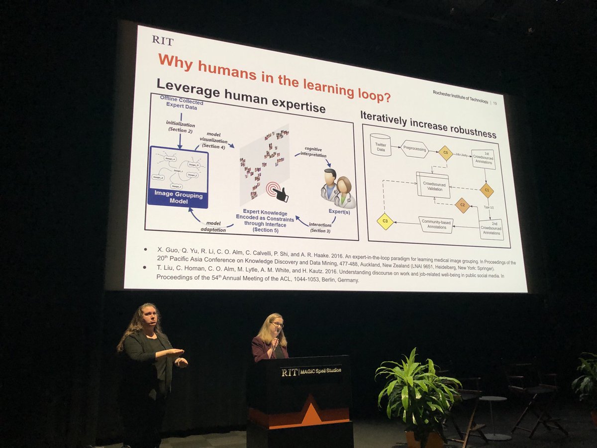 RITProvost's tweet photo. Really enjoying today’s first talk at the AI@RIT Summit taking place at the MAGIC Center.  Lots of amazing work by RIT faculty being presented. https://t.co/Gl5MLNRJaD