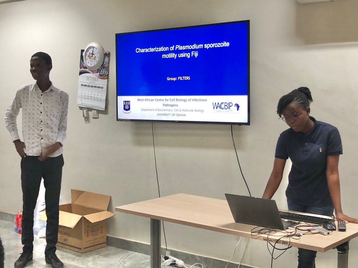 eremacham's tweet photo. Final day of the BioImagingWestAfrica2022. Here  four of the groups sharing their analysis pipelines to solve the challenges we gave them. Super impressive how far they got in 1 1/2 days! 🔝 🔝 https://t.co/Ae0ERKhf2X