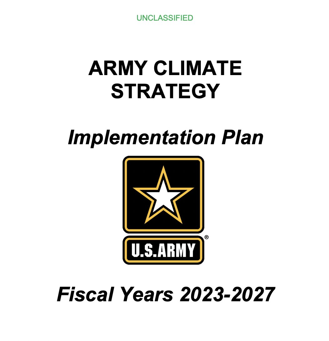 ClimateDepot's tweet photo. We're Saved!
Army Releases New Plan to ‘Mitigate’ Climate Change – Defense Sec Austin: The U.S. Army needs to ‘immediately take appropriate policy actions to prioritize climate change’ | Climate Depot https://t.co/YedcaA8BCS https://t.co/7m4fCMFFtb