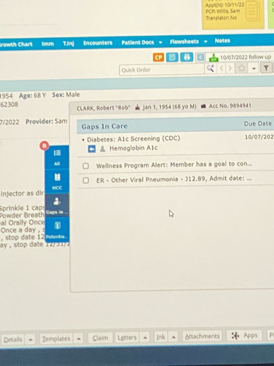 gcarlson's tweet photo. #eCWNC22 New to do list feature will help with pre visit planning across multiple visits #teambasedcare https://t.co/6pi8PvW5a3