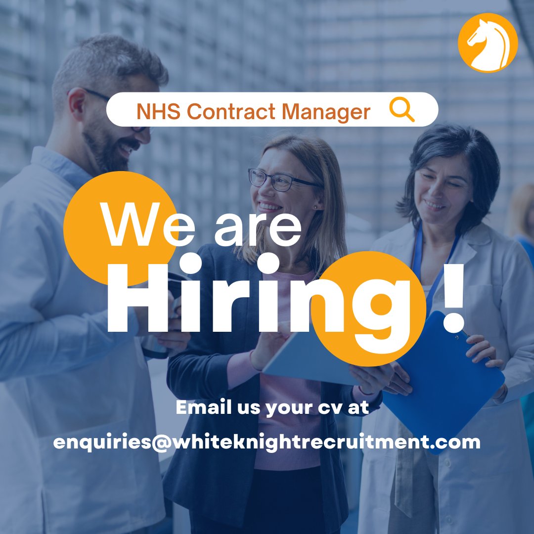 #Hiring Now - #NHS Contract Manager 

🔹#remoteworking
🔹Band 6 – £16.52 per hour
🔹Start date: ASAP up to 31st March 2023

This exciting position will be responsible for the management of contracts, creation of contracts, contract/performance management and contract reviews.