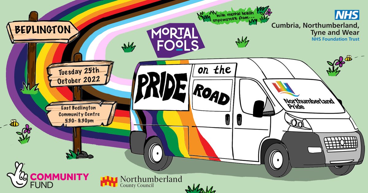Join @NlandPride at <a href="/EastBedlington/">East Bedlington Community Centre</a> on 25 Oct for a screening of <a href="/mortalfoolsUK/">Mortal Fools</a>’: FLUX - Figuring it out and fitting in; what makes you, you? This is an exclusive #PrideOnTheRoad event for folx aged 13-25 with live music &amp; creative Queer fun. Free tix: ticketsource.co.uk/nlandpride