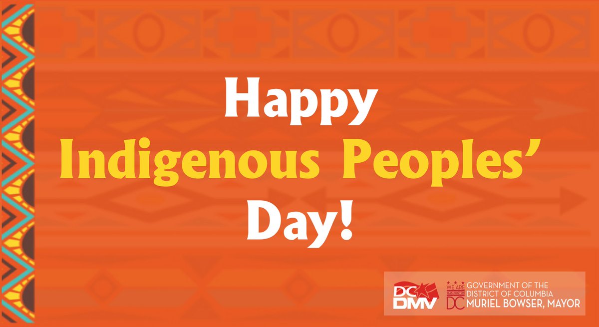 In recognition of Indigenous Peoples' Day, all DC DMV locations will be closed today, October 10. Regular business hours will resume on Tuesday, October 11. Many of DC DMV's services will be available online or via the agency's free mobile app.