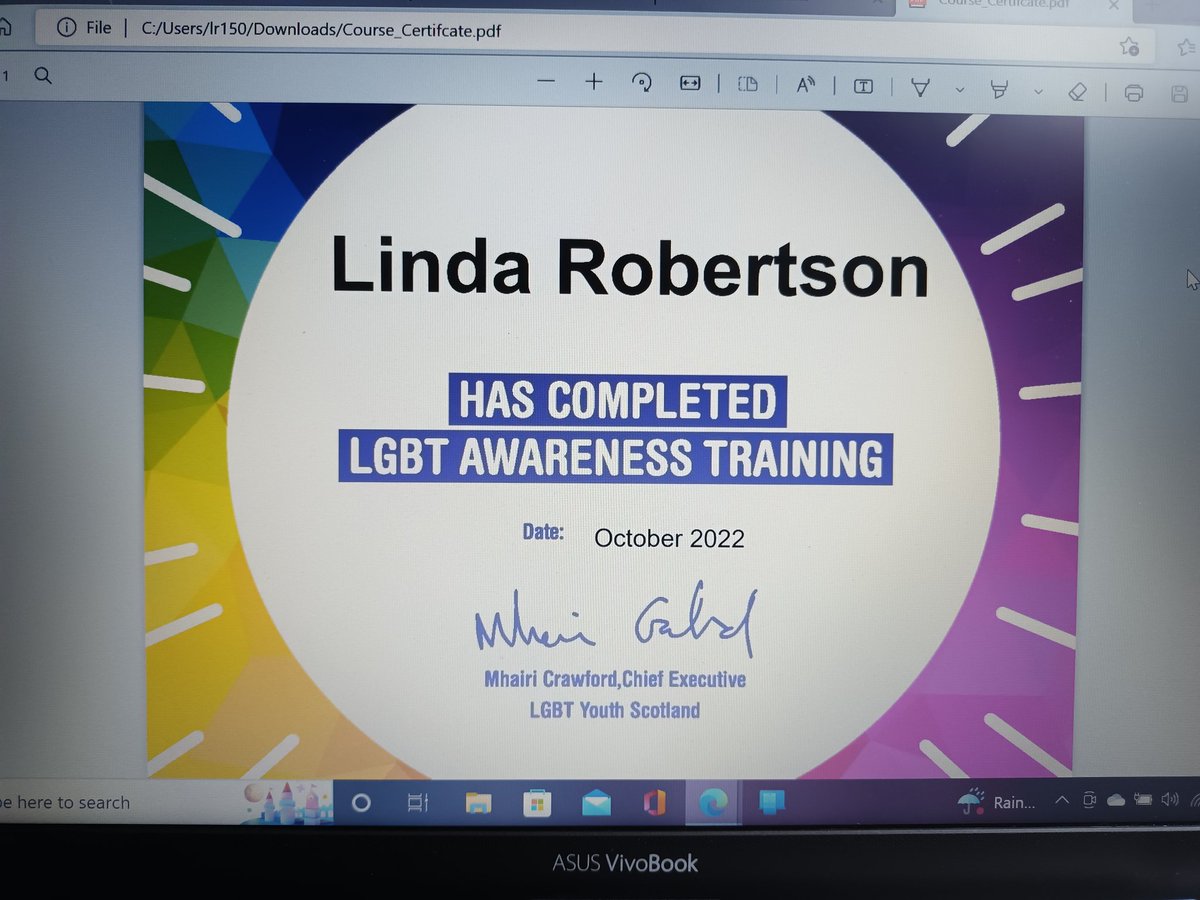 Completed LGBT awareness training!