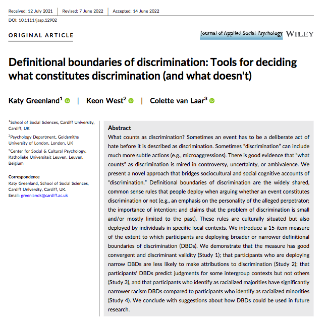 How do we decide what REALLY counts as discrimination and what doesn't count?

How should we decide? Find the answers in this new paper hot off the press: onlinelibrary.wiley.com/doi/full/10.11…