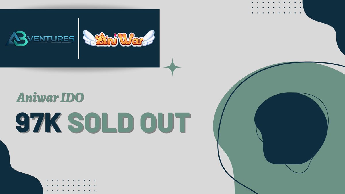 1ABVentures's tweet photo. 📢 We are super thrilled to announce that we have sold out 97k in Aniwar IDO ( Less than 6 hours ) 🎊
🥳Congratulations to @aniwar_io team
#ABVentures https://t.co/ttaYXXVVP2