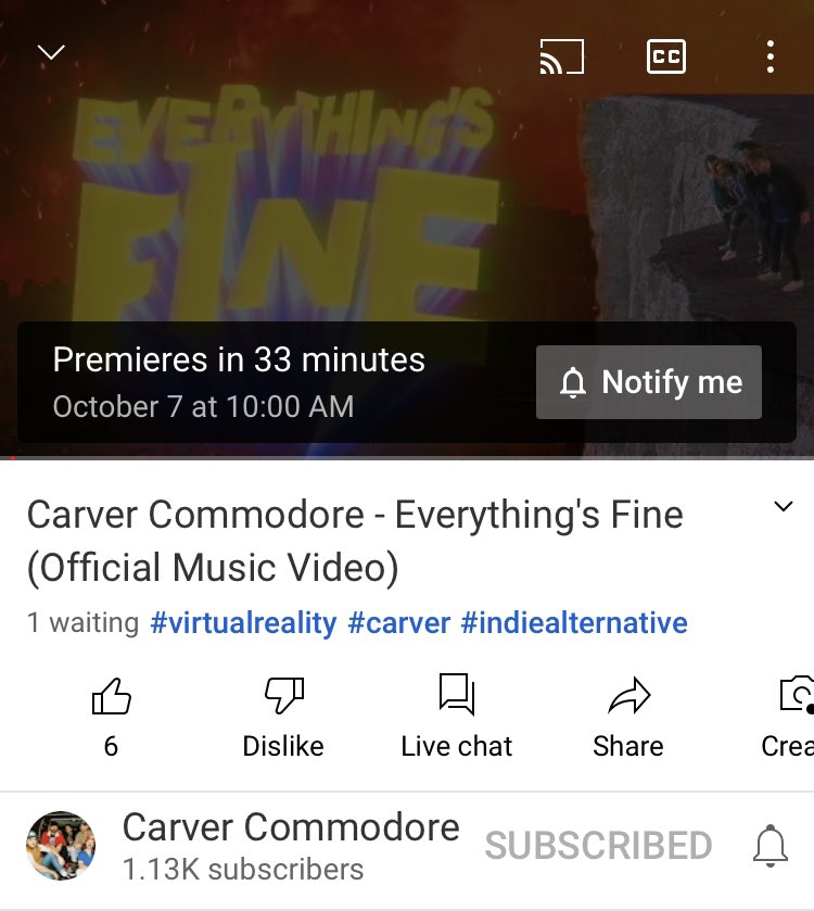 “Everything’s Fine” Music Video Premieres at 10 am CST!

youtu.be/YRgx_AK1Fkk