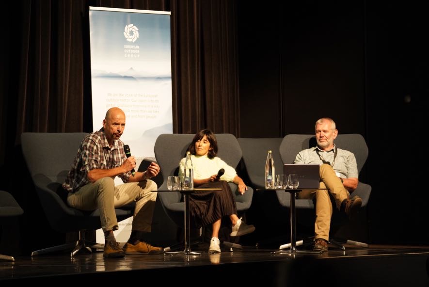 'The Future is Outdoors'. A panel of @OIAUKCEO, Yasmin Dufournet of Salomon and Mike McClure of ENOS explored how the industry can benefit from the increased societal importance of outdoor activities for wellbeing. Another thought provoking @euoutdoorsummit session.