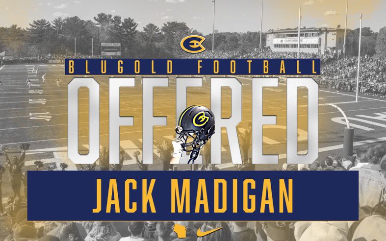 Very thankful to receive my first official offer from <a href="/UWECFootball/">Blugold Football</a>!!!! Big thank you to <a href="/CoachBeschorner/">Wesley Beschorner</a> and <a href="/Coach_Dickinson/">Austin Dickinson</a>.