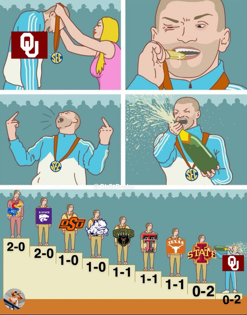 OKSTProbs's tweet photo. This whole week leading into the red river shootout has to be the most embarrassing “rivalry” week I’ve seen in all of CFB. https://t.co/yWrvd7Qy3J
