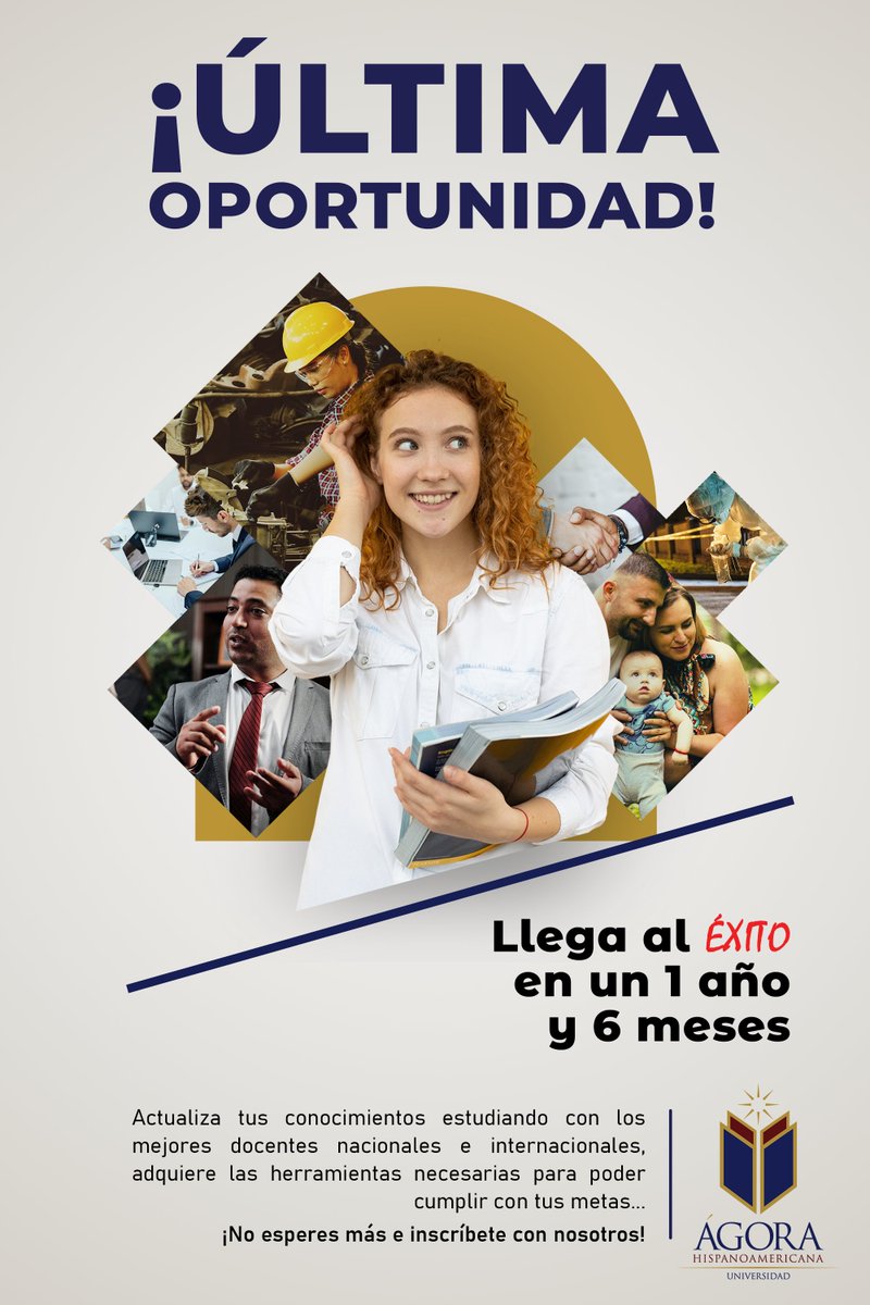No pierdas tu oportunidad, estudia una #maestría y aprende con los mejores docentes nacionales e internacionales, en la modalidad que más se te acomode. ¡Alcanza tus metas!

Conoce nuestra oferta académica: 
agorahispanoamericana.edu.mx

#maestriaonline #inscirpcionesabiertas