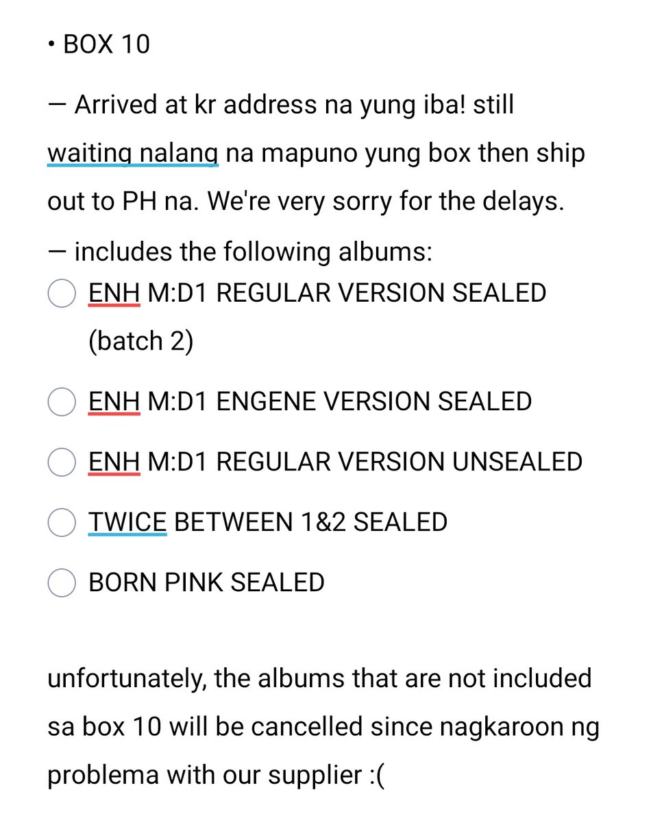 winterplayph's tweet photo. 📣 MASS UPDATE
#Winterplay_Updates 
as of October 7, 2022

notes:
• Sorted out na po mostly ang nasa box 9. Packing and ship out tomorrow and by Monday if hindi kaya lahat bukas. Thank you for patiently waiting and we're very sorry if magkaroon ng delays sa box 10 :( https://t.co/pRCYvFhAc3