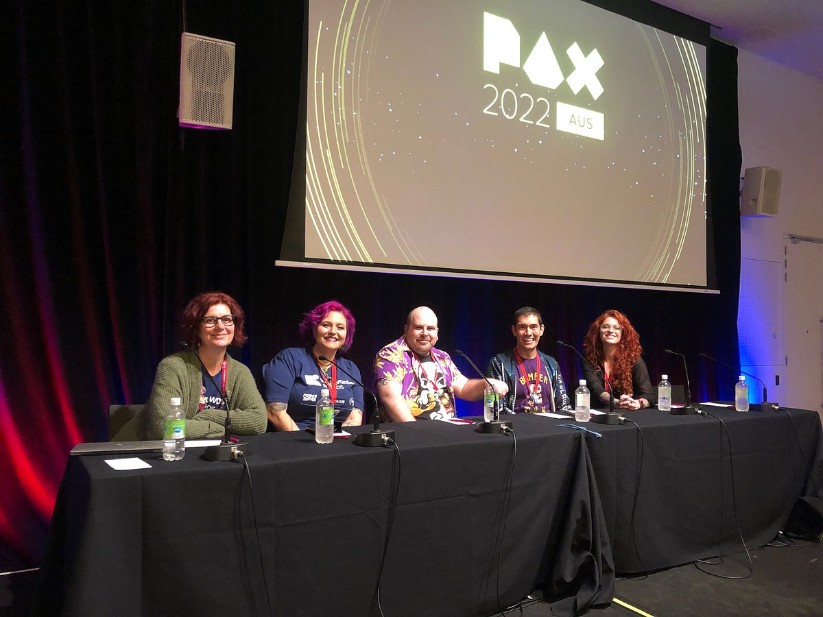 KeywordsStudios's tweet photo. You don't always know you'll need accessibility options in your digital life, until you do.

Fantastic panel at #PAXAUS with @jazzrozz, @DrBlackAdder, @MythicalC, @callioperyder and Matt Pettifer from @LeagueofGeeks 👏

#MIGW22 #Melbourne #Australia #A11Y https://t.co/mXQc05APL8