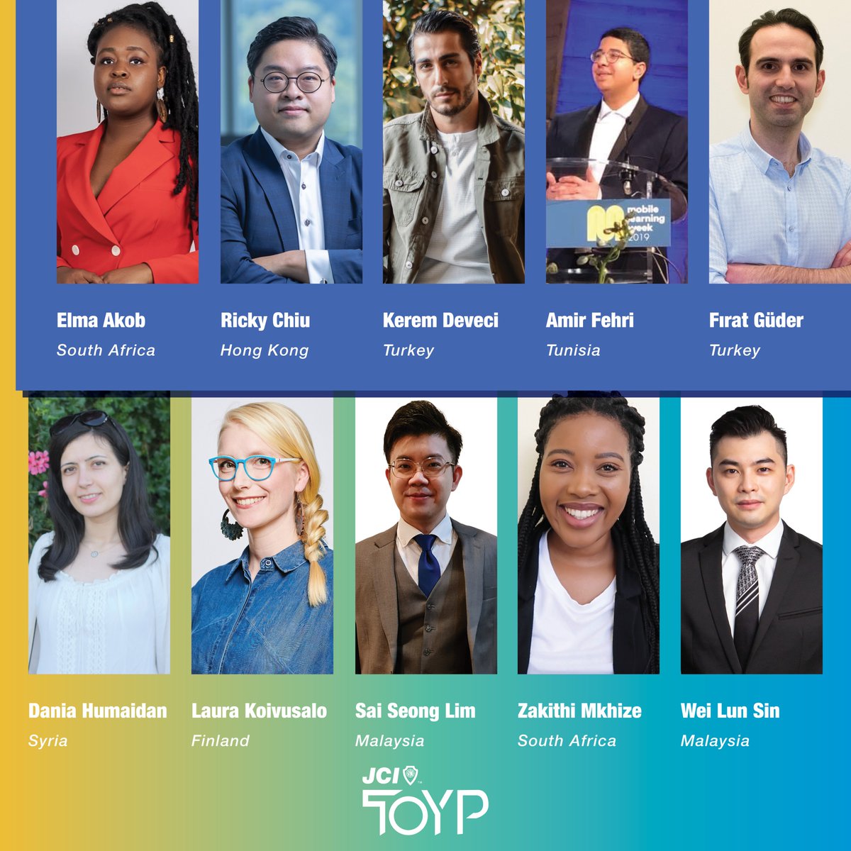 The results are in — congratulations to the 2022 JCI Ten Outstanding Young Persons of the World! Read more about their amazing stories here: toyp.jci.cc