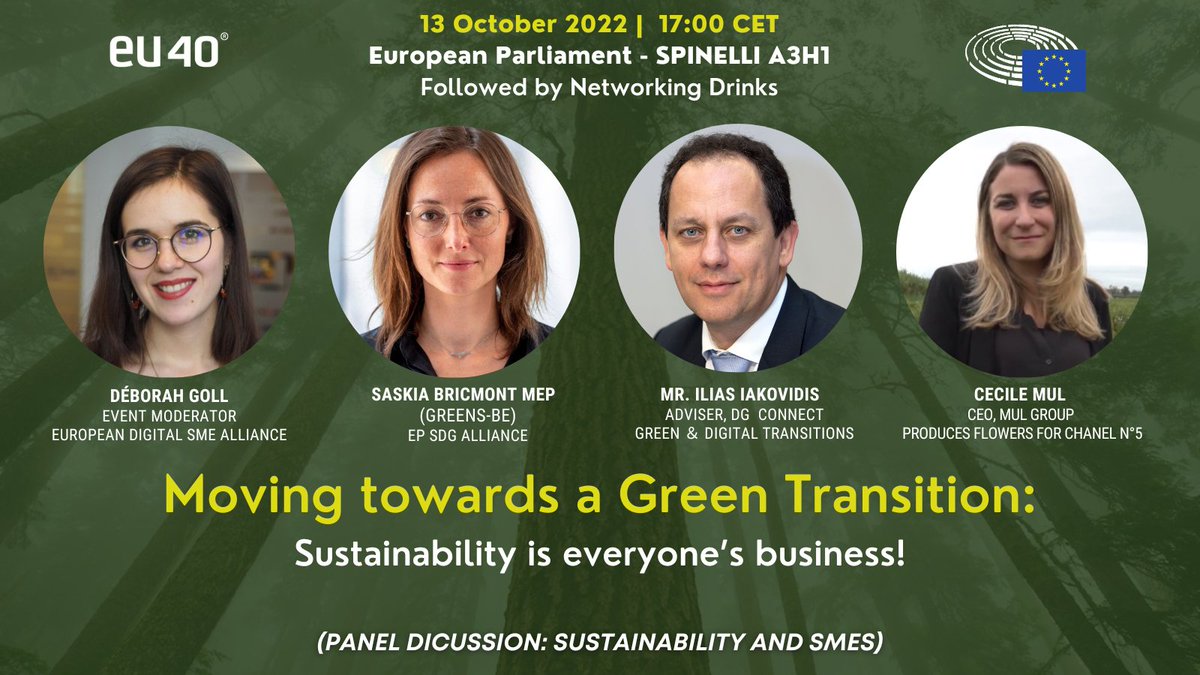 eu40's tweet photo. EU40 is proud to present our distinguished panelists ✨
‘Moving towards a Green Transition: #Sustainability is everyone’s business!’ (Panel discussion, 17:35) 💚🌺
🖥 Please join us live on Thurs. 13 Oct. @ 17:00
🔗 Link on our YouTube channel EU40 Network
#eu40talks
See 👇 https://t.co/B7fw1fXDjP
