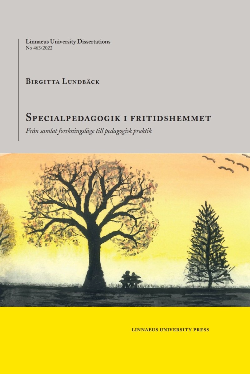 doktorandHelena's tweet photo. Grattis Birgitta Lundbäck som klarade dagens #disputation @linneuni med glans. Spännande läsning om specialpedagogik i fritidshem. https://t.co/XdsAPWP1Ns