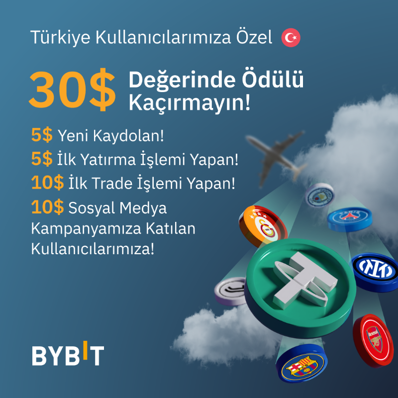 BybitTurkiye's tweet photo. 🎁 Türkiye Kullanıcılarımıza Özel Airdrop'ları kaçırmayın!

🔥 Launchpad etkinlikleri, Trade yarışması, Dünya kupası heyecanı ve fazlası!

💵 Çekilebilir USDT Ödülleri
📱 ⌚️ Muhteşem Hediyeler
💰 Trade Ödülleri

Etkinlikleri paylaşanlara özel Airdroplar!

İnceleyin ve katılın 👇