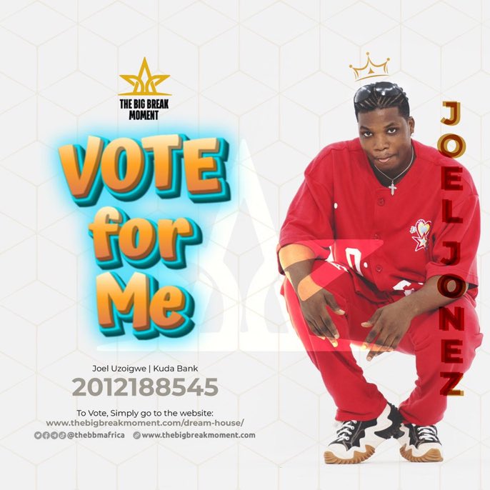 iamtobenna_'s tweet photo. @Joel_Jonez is a finalist in the @thebbmafrica contest and he needs all the help he can get. Please show him love💯❤️ https://t.co/rk5tNWJEiu