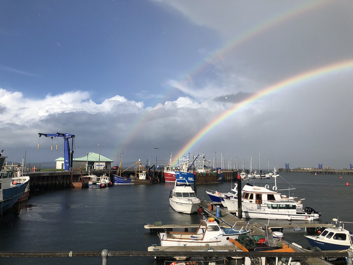 StranraerOyster's tweet photo. Who just spotted the double rainbow over the harbour? 🌈🌈
Don’t we live in such a beautiful place?
#Stranraer
#LochRyan
#potofgold https://t.co/c2Tfs2D3ki