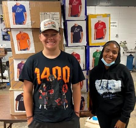 Our Graphic Design students have been busy! 15 students have been trained in the silkscreen process, allowing the team to print 375 student ambassador shirts for 15 different JCPS schools. @academiesoflou @JCPSKY