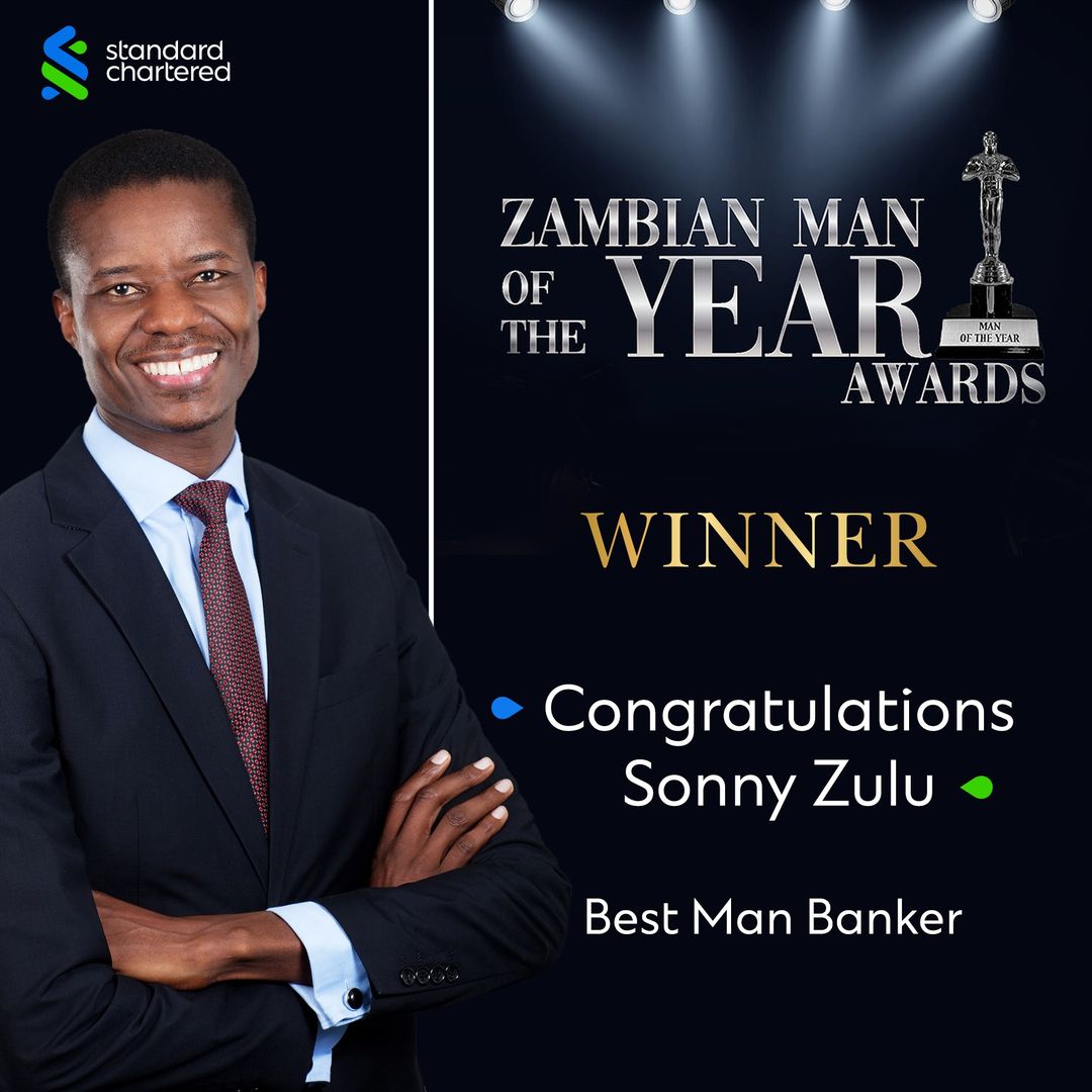 OneLifeZambia's tweet photo. So we did this creative for our client, Standard Chartered Bank Zambia Best Man Banker winner.
Congratulations Sonny Zulu!👏🏽 https://t.co/NFhGQy9gpJ