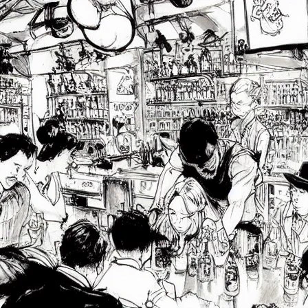 Only a tech bro could think this blurry mess looks even remotely like Jung Gi's artwork. 