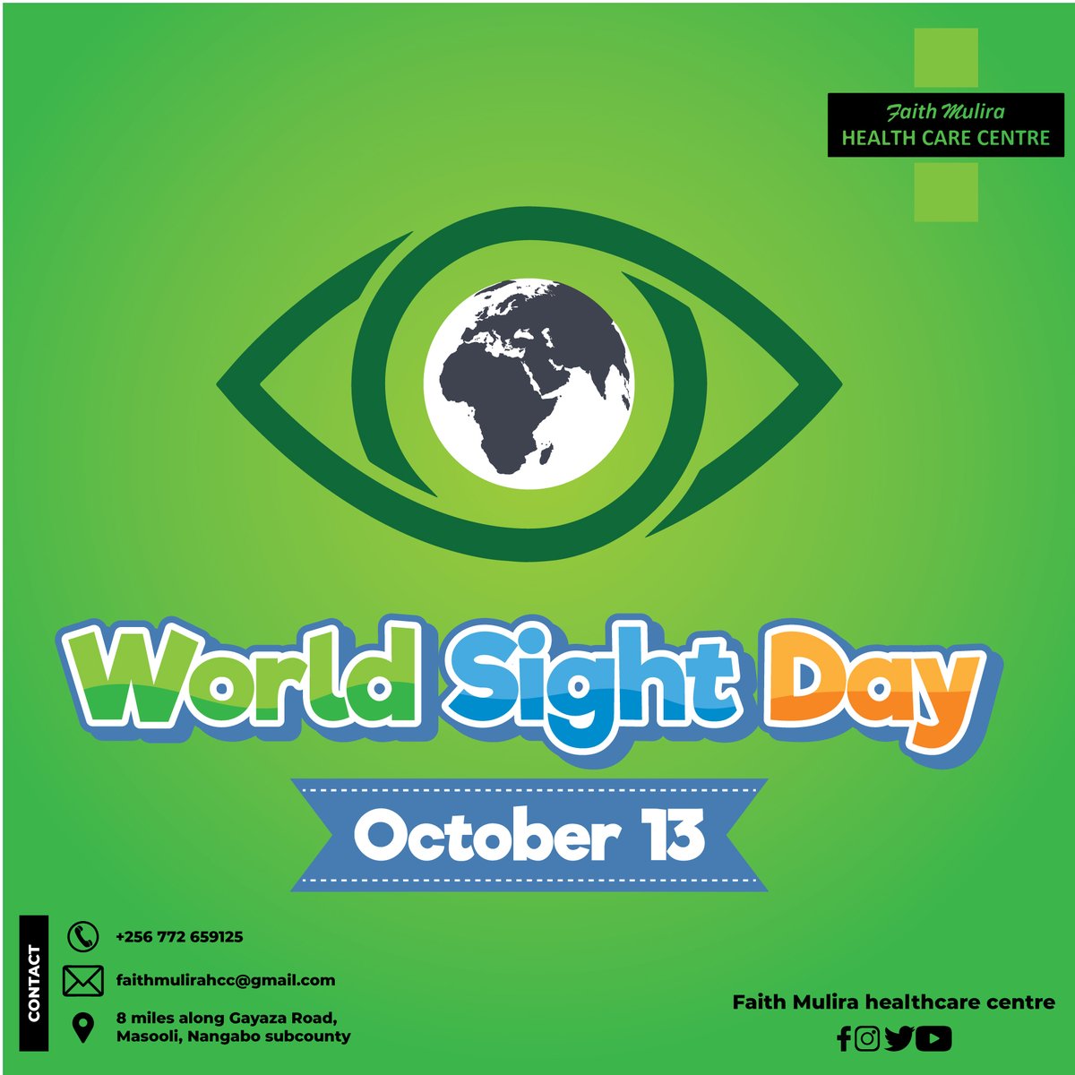 FaithMulira's tweet photo. There is so much to see in the world, but it is only possible if your eyes are in good health. 
Take good care of your eyes this World Sight Day!
#WorldSightDay https://t.co/vwyuhB9acC