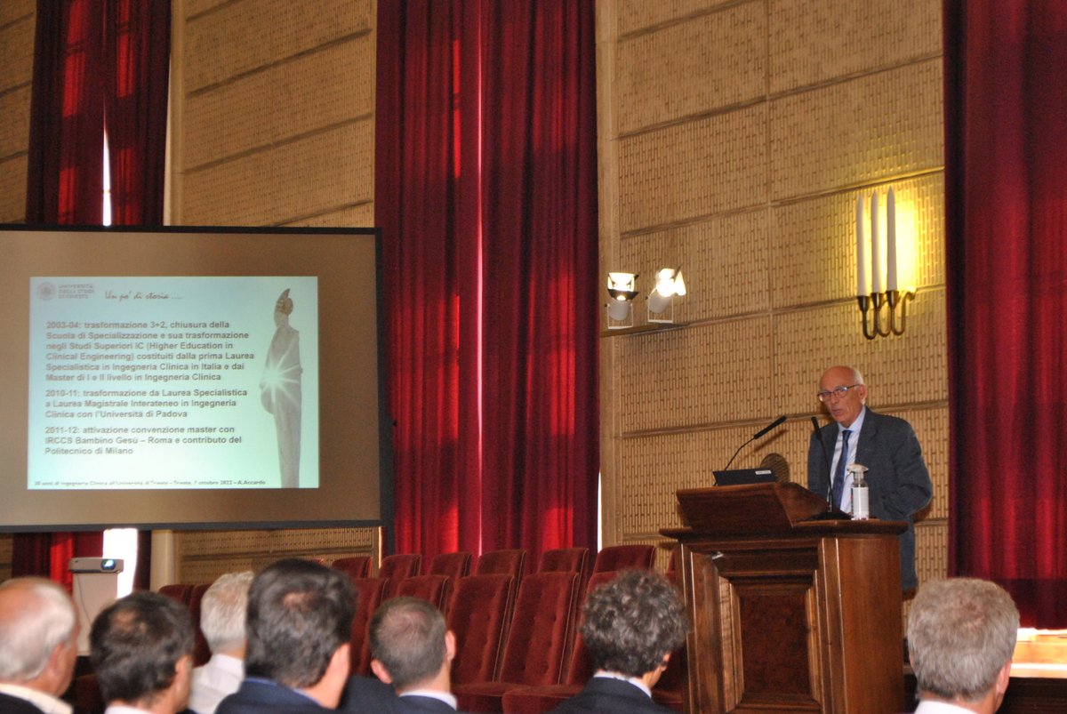BioingTS (@bioingts) on Twitter photo 30° anniversario di Ingegneria Clinica all’Università di Trieste – Il Prof. Agostino Accardo racconta la storia dell’Ingegneria Clinica all’Università di Trieste.
<a href="/UniTrieste/">Università di Trieste</a> <a href="/DiaUnits/">Engineering&Architecture UniTS</a> 30° anniversario di Ingegneria Clinica all’Università di Trieste – Il Prof. Agostino Accardo racconta la storia dell’Ingegneria Clinica all’Università di Trieste.
<a href="/UniTrieste/">UniversitĂ di Trieste</a> <a href="/DiaUnits/">Engineering&Architecture UniTS</a>