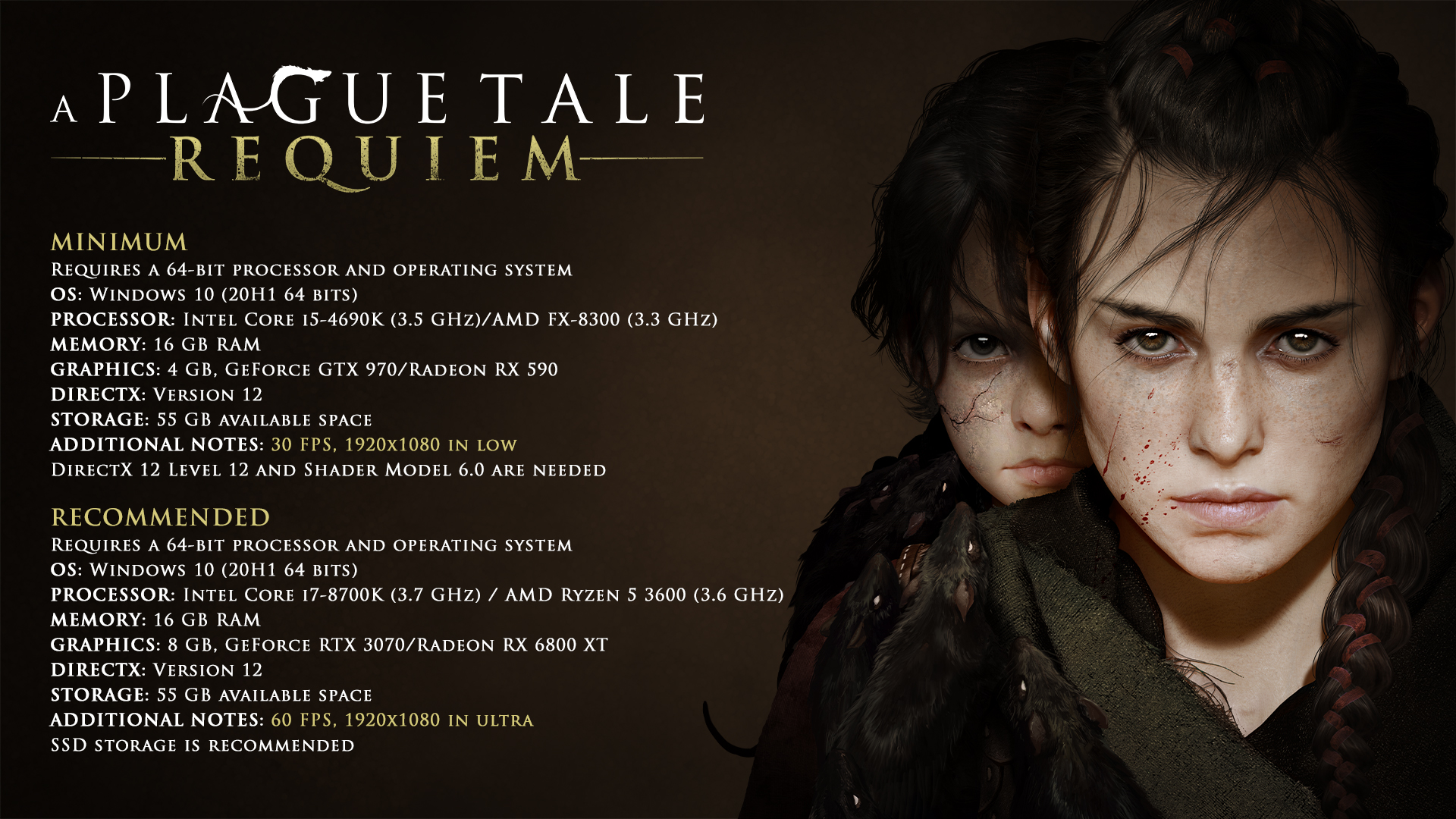 A Plague Tale: Requiem system requirements