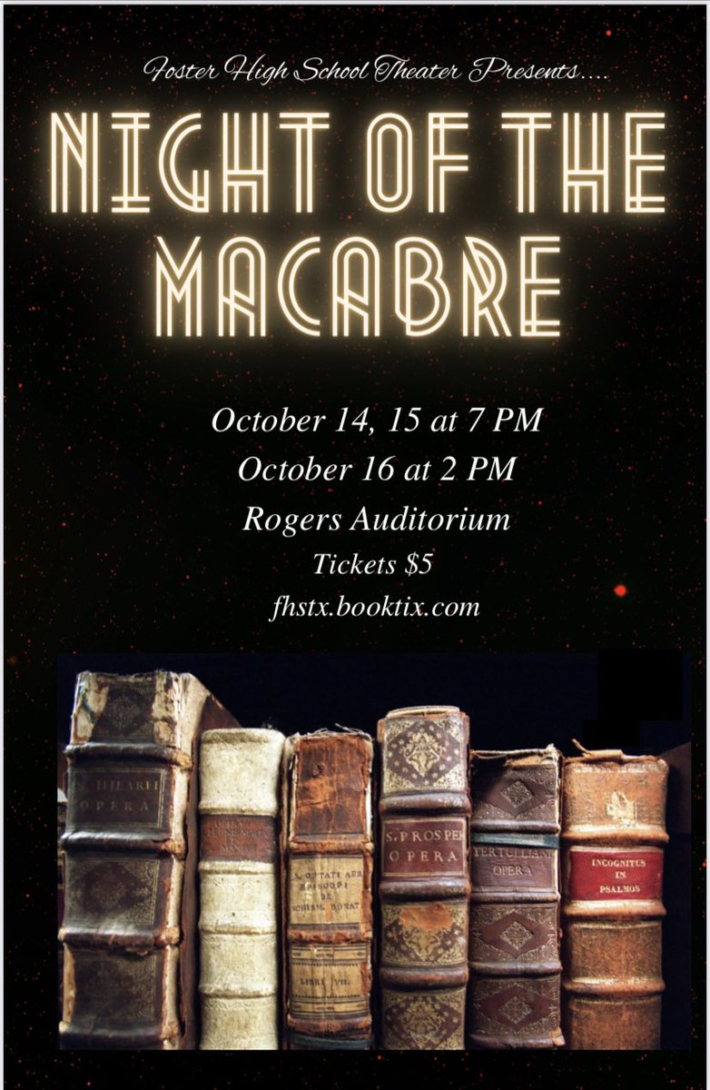 Fall Show next weekend! <a href="/FosterHSNews/">Foster High School</a> @LamarConsPVA