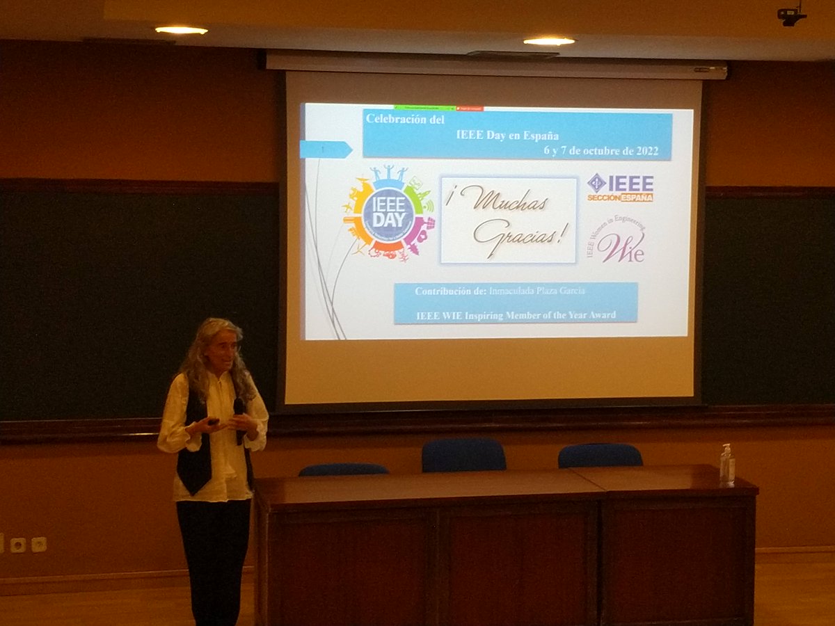 Sigue Inmaculada Plaza, ganadora del premio WIE Inspiring Member of the year. <a href="/wie_spain/">WIE_Spain</a> <a href="/IEEEWIE/">IEEE WIE</a>
